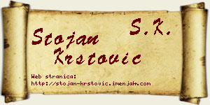 Stojan Krstović vizit kartica